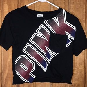 ❤️PINK black T shirt